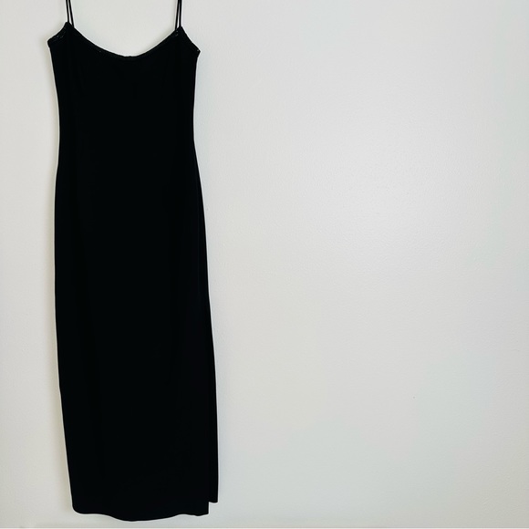 Vintage Lillie Rubin black embellished maxi open back party evening gown dress - Picture 9 of 10